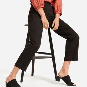The Straight Leg Crop Everlane Black 0